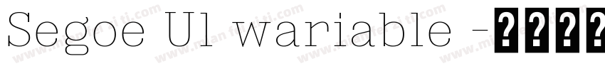 Segoe Ul wariable 字体转换